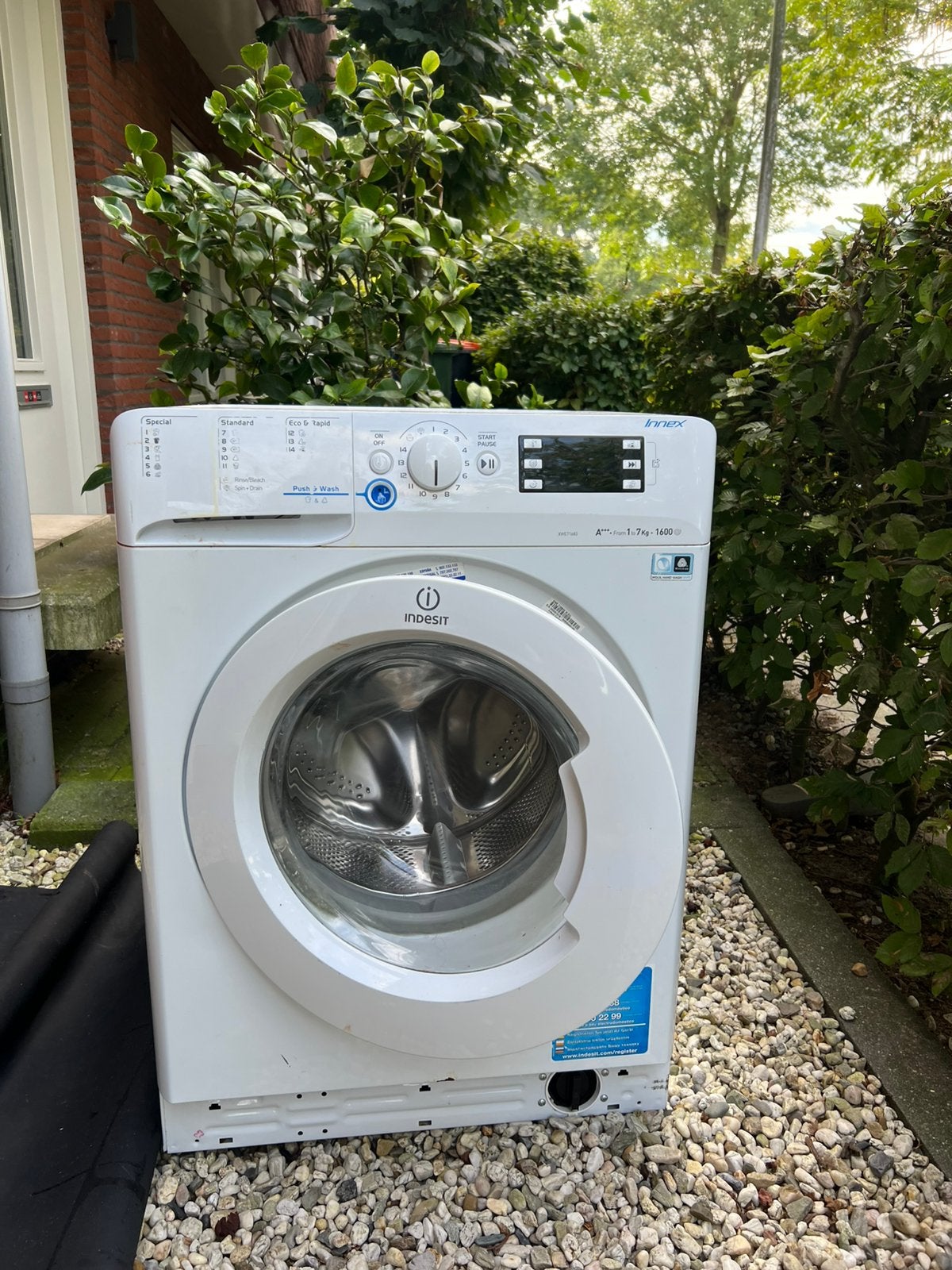 Wasmachine indesit, Witgoed en Apparatuur, Ophalen, Gebruikt, 1200 tot 1600 toeren, 85 tot 90 cm