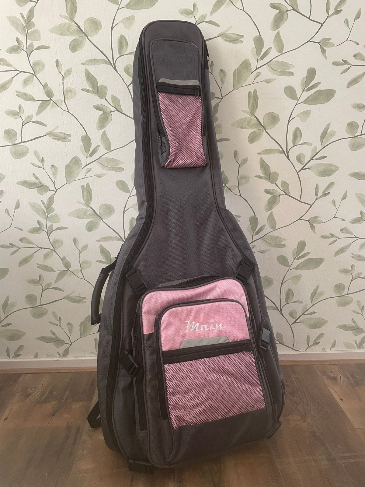 Gitaartas / Gitaarhoes - Main - Grijs/Roze, Ophalen, Zo goed als nieuw, Akoestische gitaar