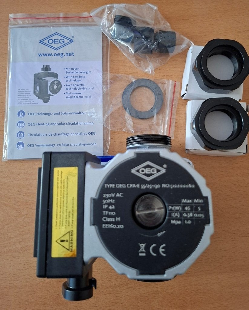 Verwarmingcirculatiepomp cv-pomp DN25 met 130 mm inb.lengte, Doe-het-zelf en Verbouw, Verwarming en Radiatoren, 30 tot 80 cm, Overige typen