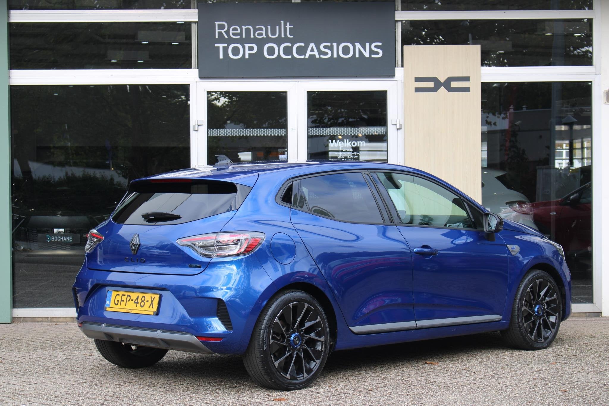 Renault Clio 1.6 E-Tech Full Hybrid 145 esprit Alpine | Navi, Auto's, Gebruikt, Met garantie (alle), Blauw, Leder en Stof