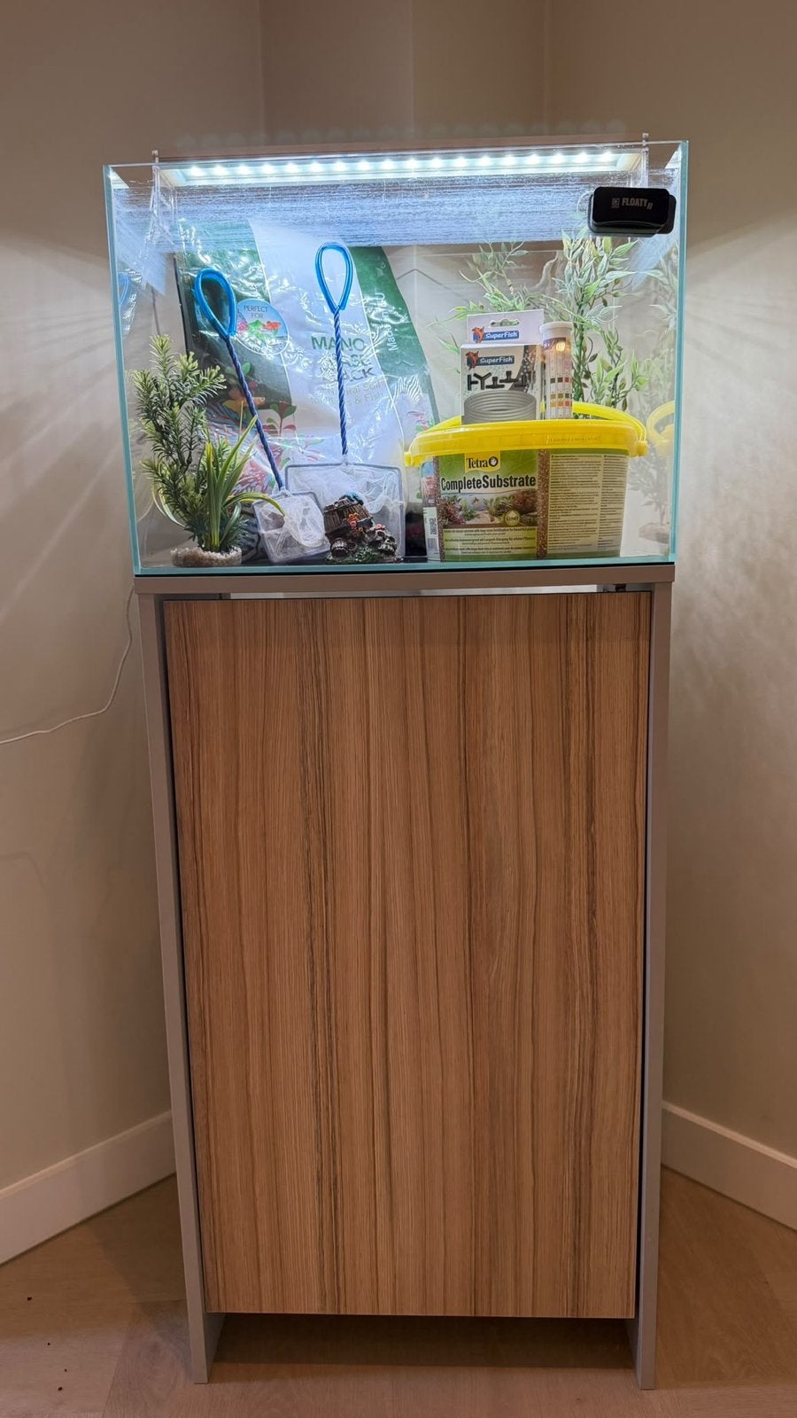 Compleet 60 liter aquarium met kast en meer!, Ophalen