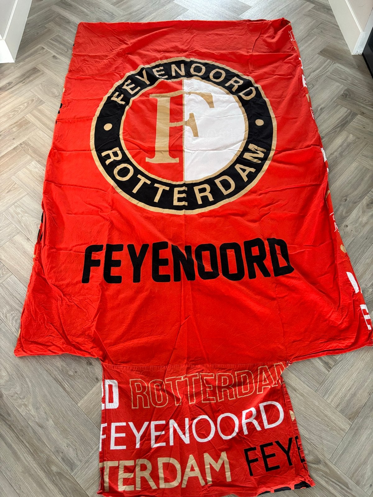 Feyenoord Rotterdam dekbedovertrek (1 persoons), Gebruikt, Jongetje of Meisje, Dekbedovertrek, Ophalen of Verzenden