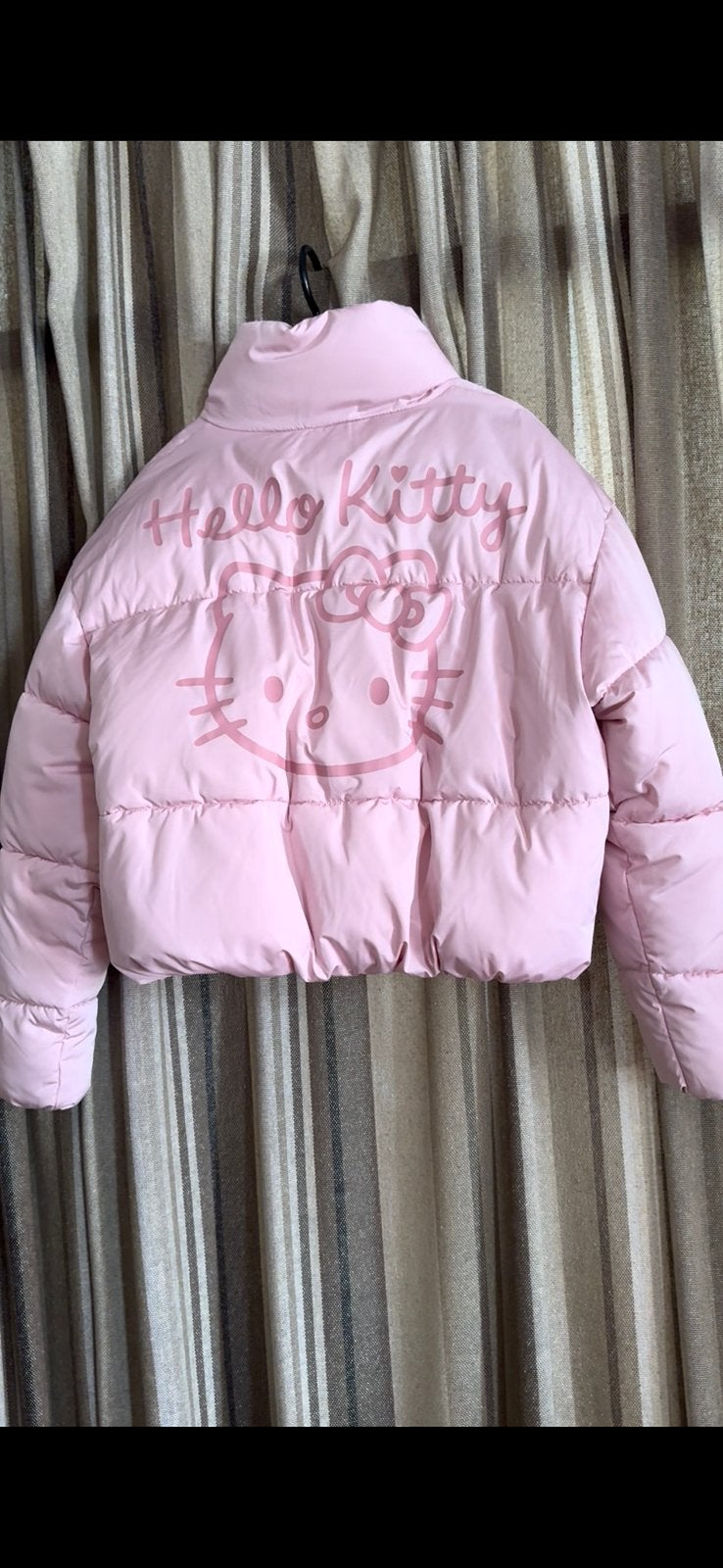 Roze Hello Kitty kort Jas winterjas bomber puffer M, Ophalen of Verzenden, Nieuw, Maat 38/40 (M), Roze