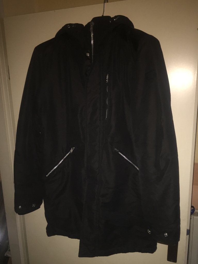 Jack en Jones Winterjas met capuchon dames maat L, Ophalen, Zo goed als nieuw, Zwart