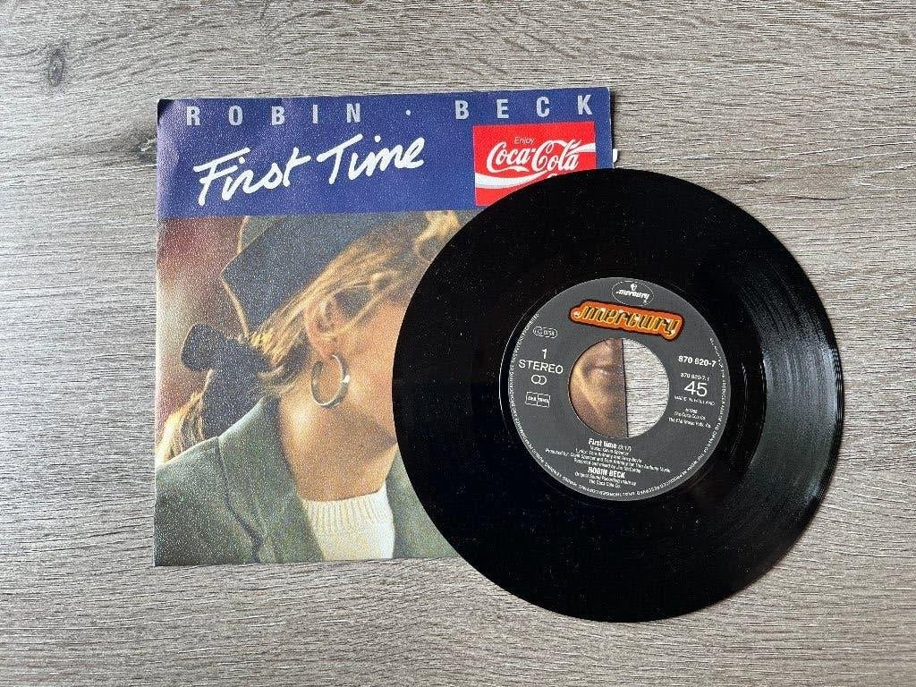 LP Single First time Robin Beck, Gebruikt, Overige formaten, Ophalen of Verzenden, Pop