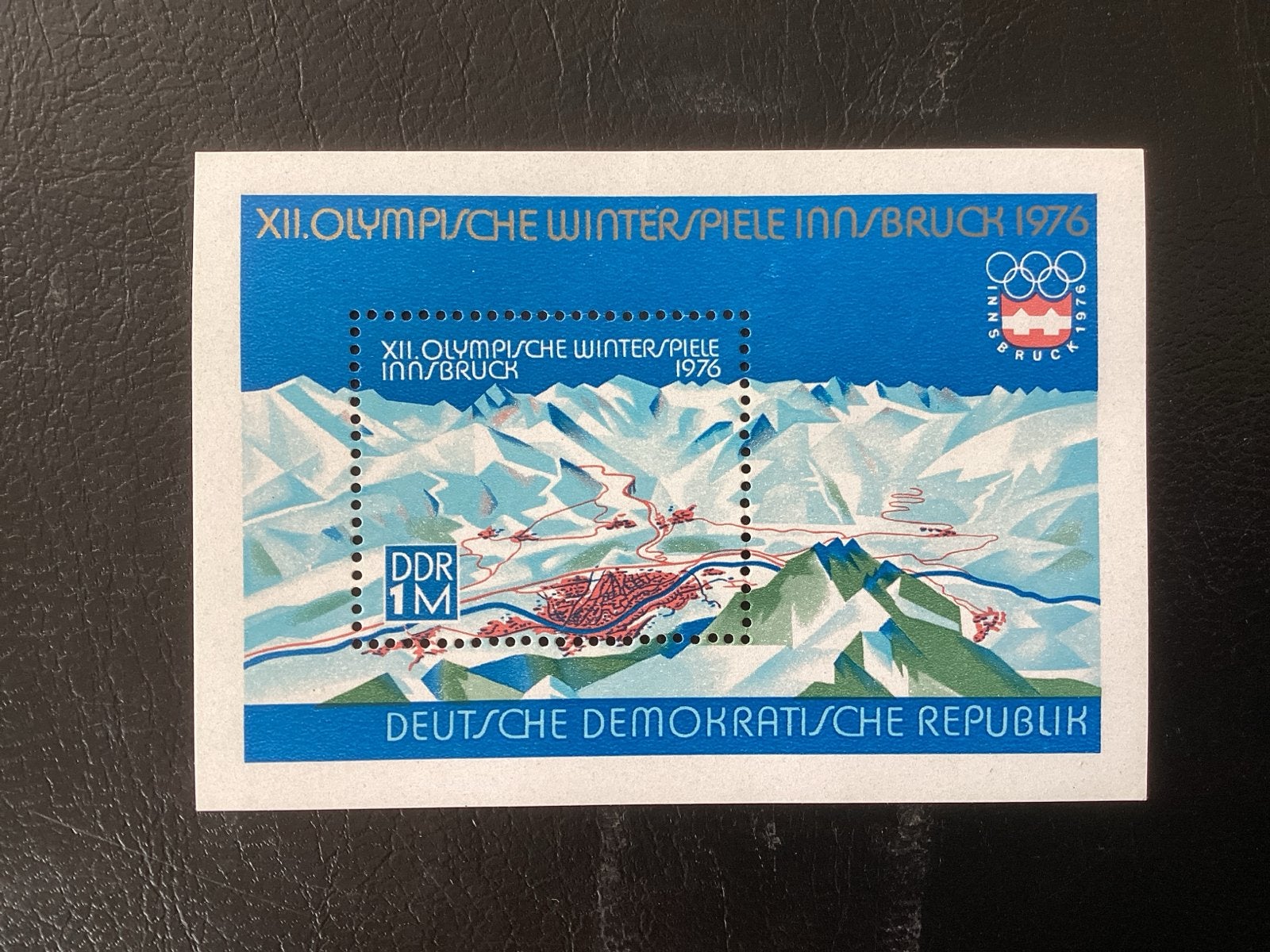 DDR Postzegel Olympische Winterspelen Innsbruck 1976, Ophalen of Verzenden, DDR, Gestempeld