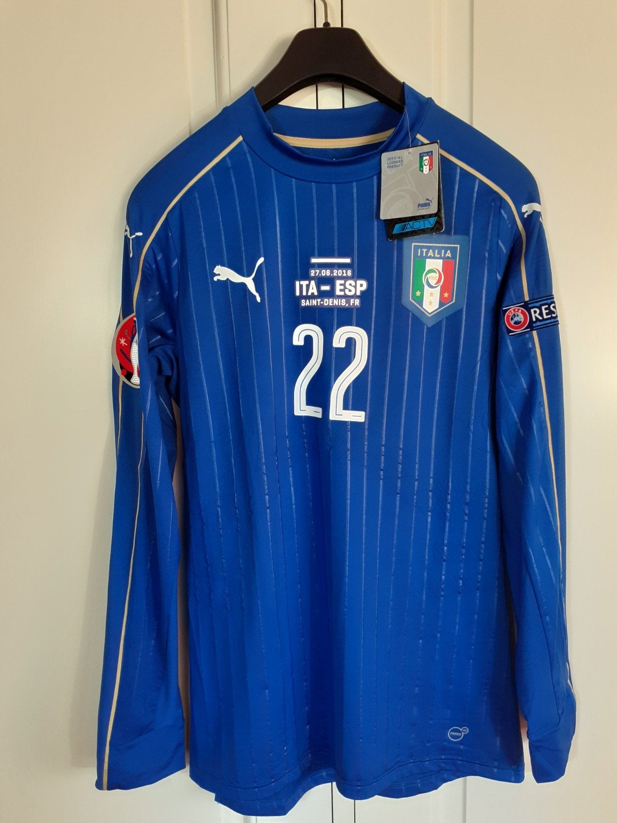 Player issue El Shaarawy finale shirt Italie ek  2016, Ophalen of Verzenden, Nieuw, Buitenlandse clubs, Shirt