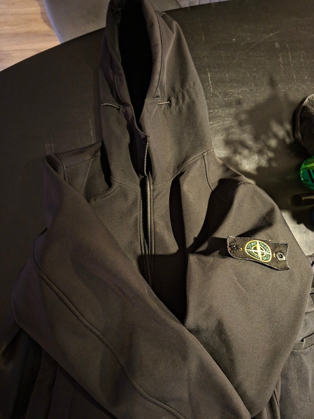 Orginele Stone Island Softshell-R Jas Maat M met CLG Certifi, Kleding | Heren, Maat 48/50 (M), Zwart, Ophalen of Verzenden, Stone Island