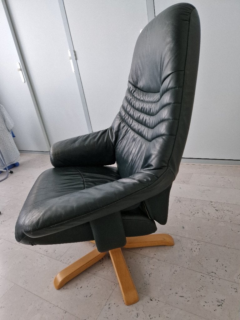 stoel, beweegbare rugleuning, Ophalen, Gebruikt, 50 tot 75 cm, Leer