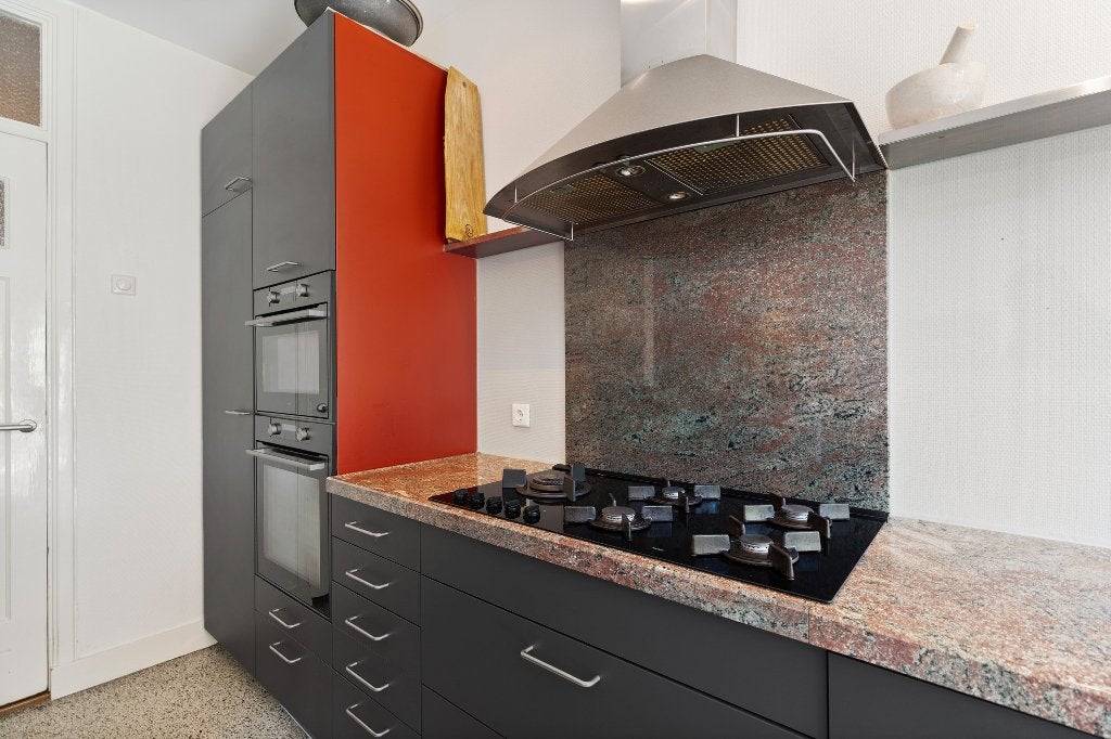 Complete Keuken met ATAG ovens en Bosch vaatwasser, Ophalen, Gebruikt, Graniet of Steen, Enkelwandige keuken