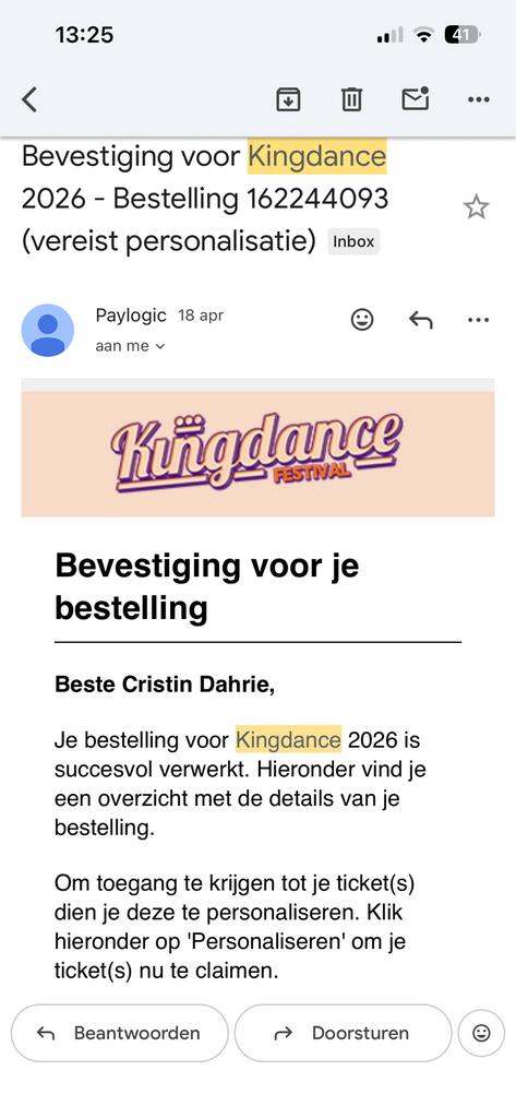 Kingdance kaartje 26 april, Tickets en Kaartjes, Evenementen en Festivals