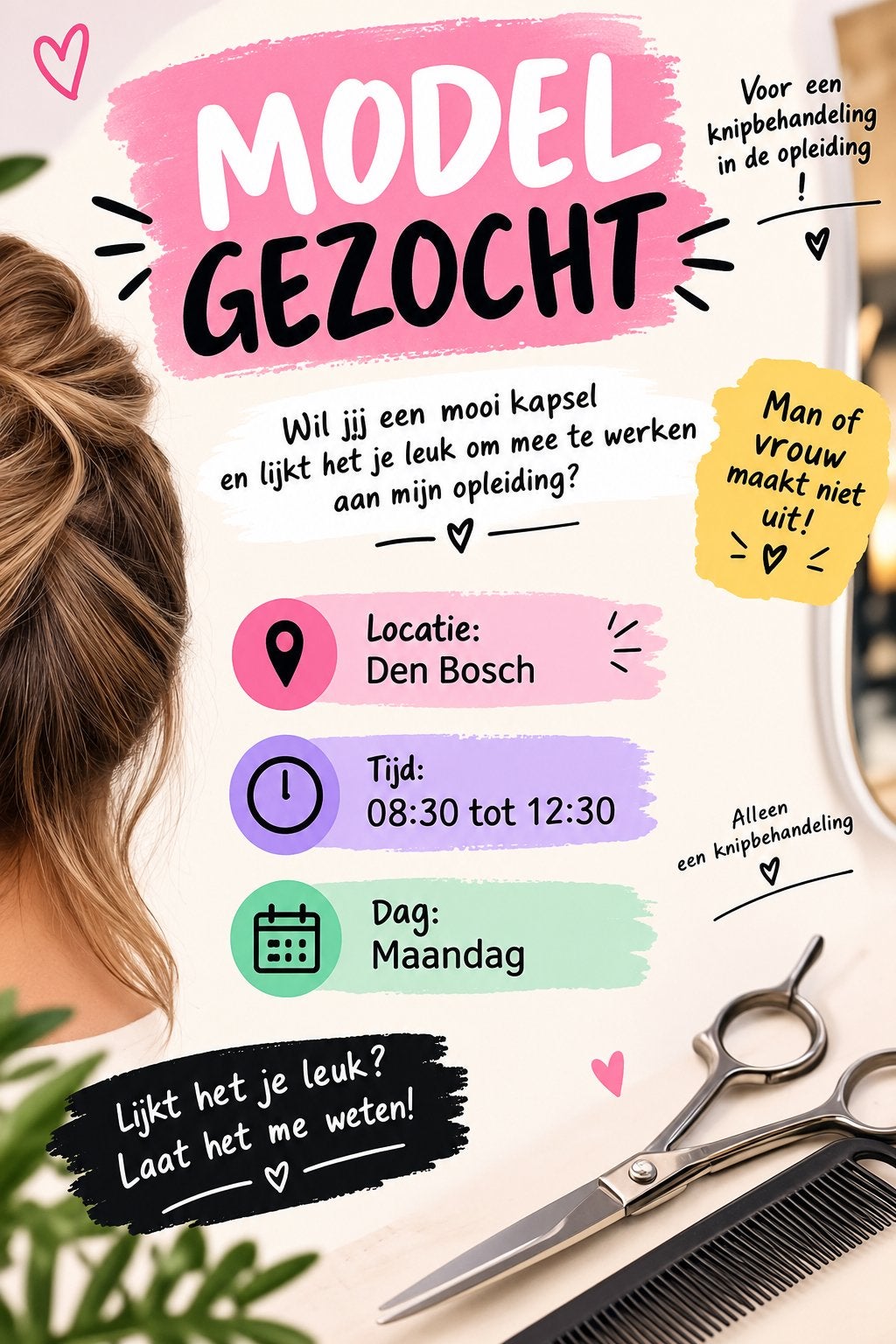 Model knippen GRATIS