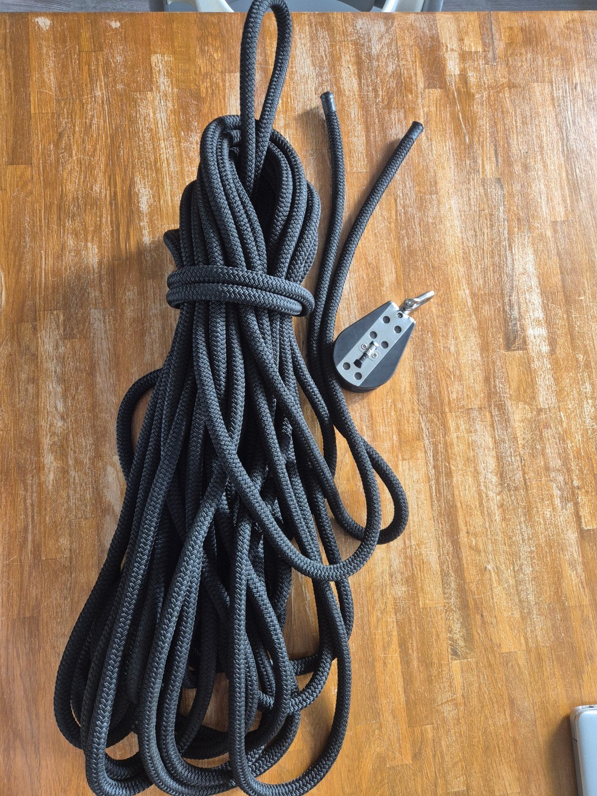 Professionele hijsset: Harken katrol 500kg & 31m touw, Ophalen of Verzenden, Zo goed als nieuw, Handmatig