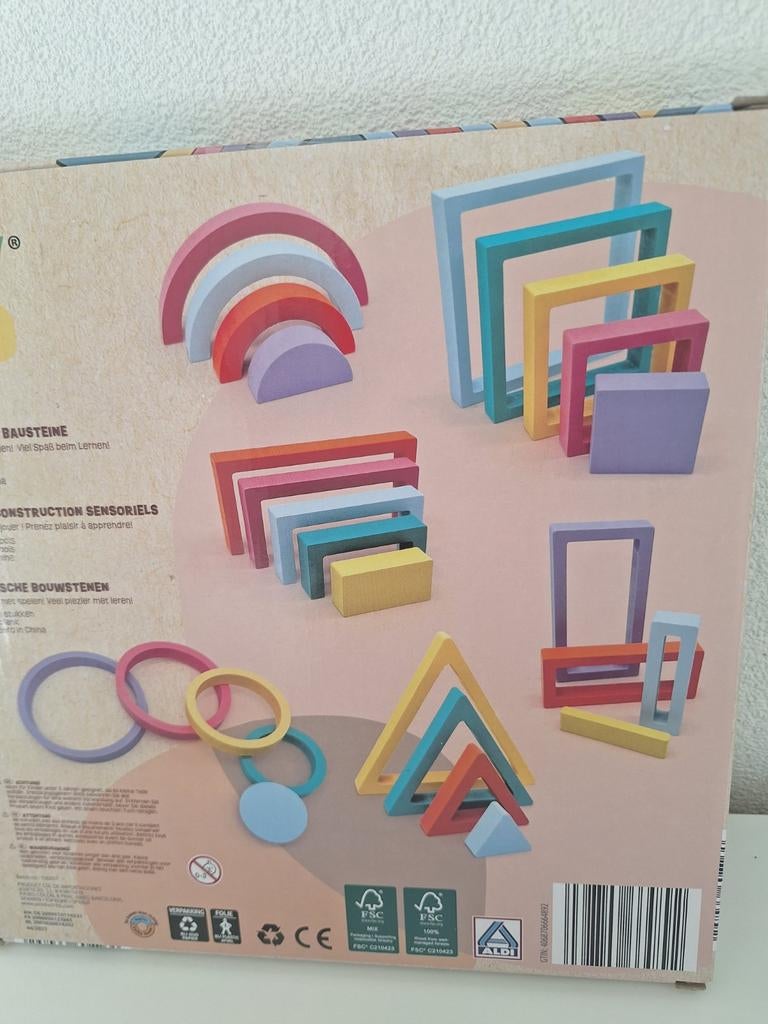 Splinter nieuwe Regenboog Architect Speel- en Leer Set hout., Ophalen of Verzenden, Nieuw, Overige typen