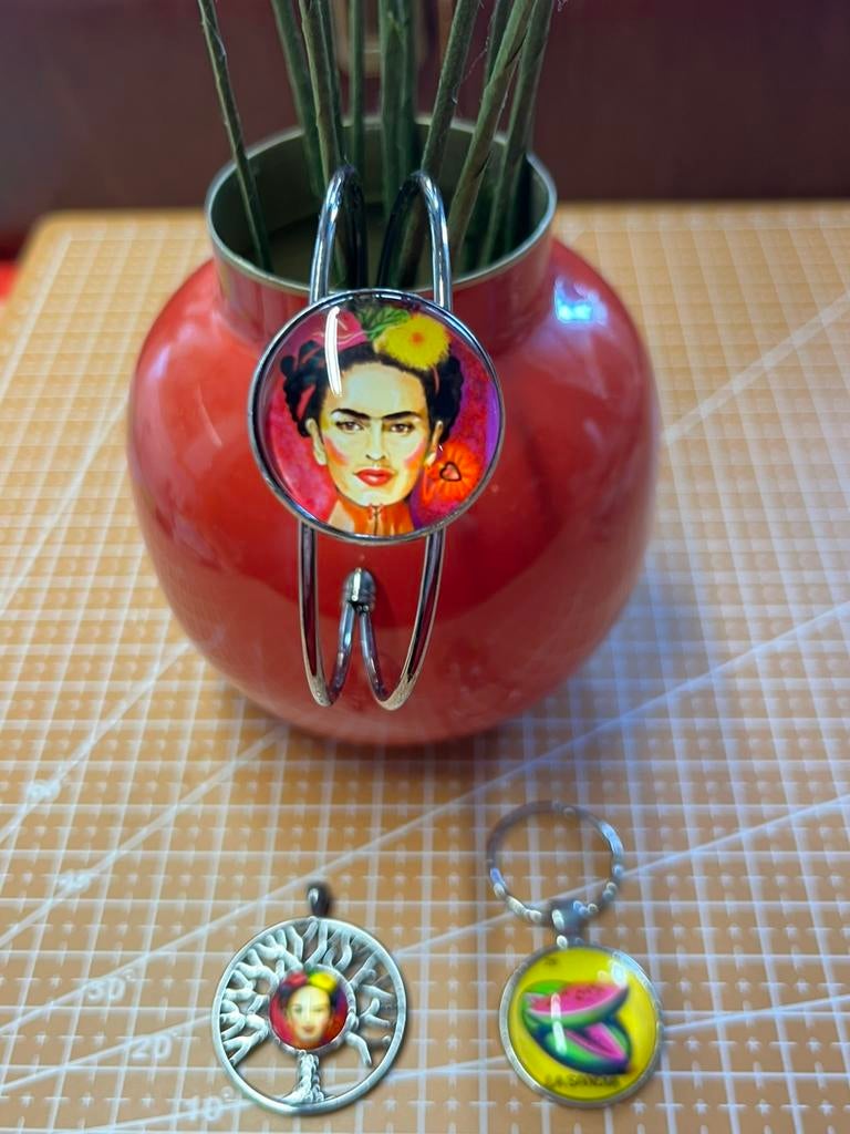 *Sale!* 3-delige sieradenset Frida Kahlo, eugen ontwerp, Ophalen of Verzenden, Nieuw