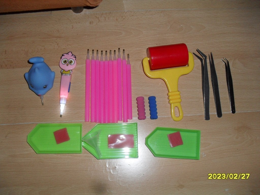 Diamond Painting gereedschap/tools in perfecte staat., Ophalen of Verzenden, Zo goed als nieuw, Kunststof, Diamond painting