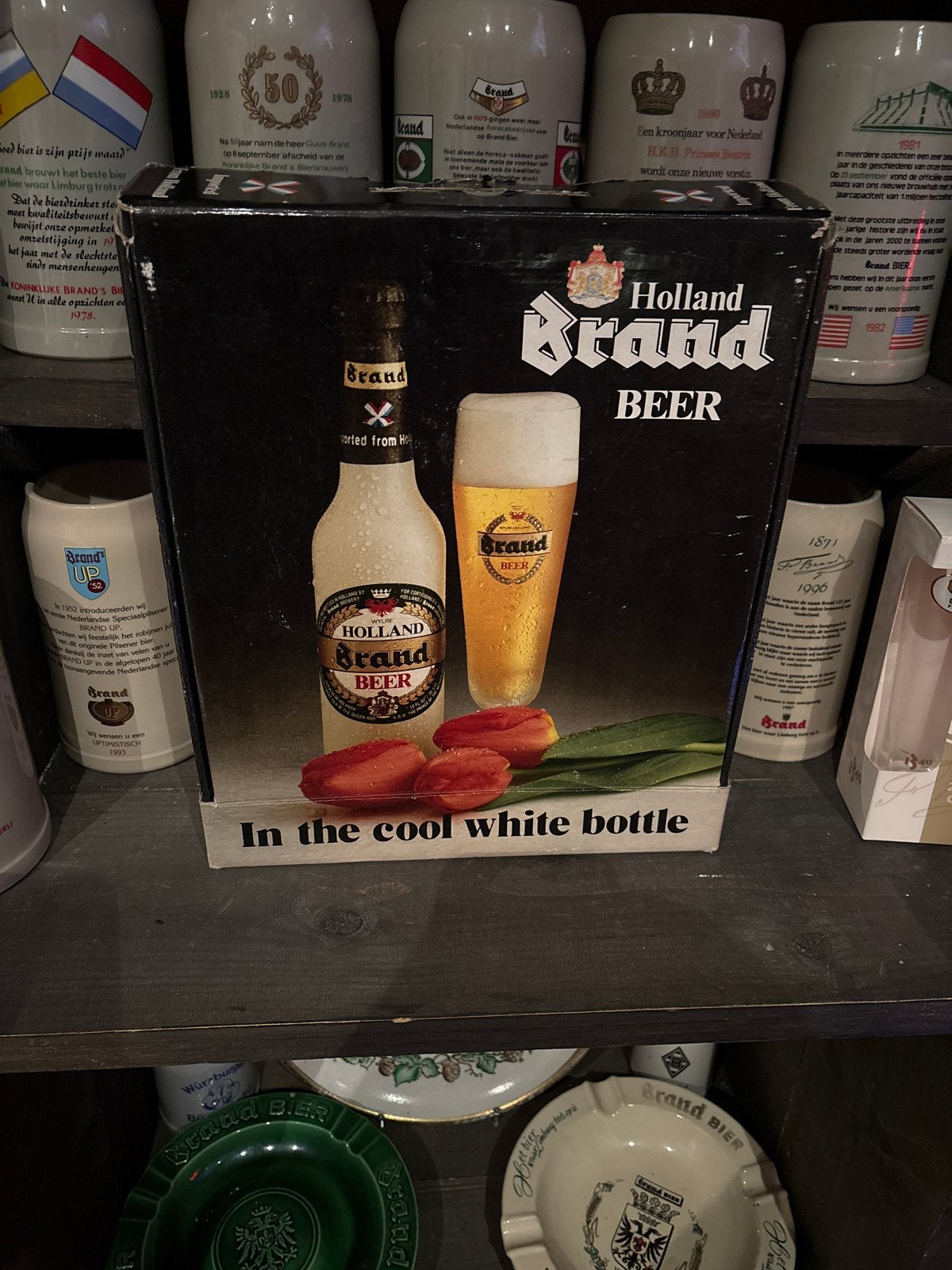 Holland Brand Beer Box met Flessen, Glazen en Opener, Ophalen of Verzenden, Zo goed als nieuw, Flesje(s), Brand