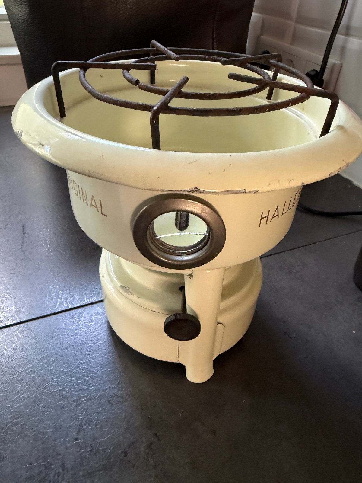 Vintage Haller Petroleum Kooktoestel - Crème Wit, Antiek en Kunst, Ophalen of Verzenden