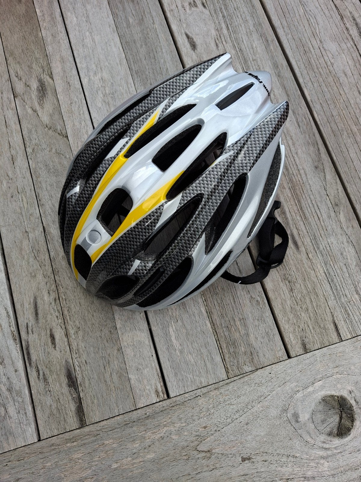 Raps Fietshelm - Maat M - Zilver/Geel, M, Ophalen of Verzenden, Zo goed als nieuw, Raps