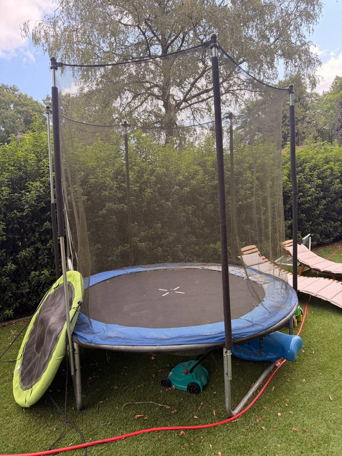 Gratis trampoline met veiligheidsnet, Kinderen en Baby's, Speelgoed | Buiten | Trampolines, Ophalen, Gebruikt