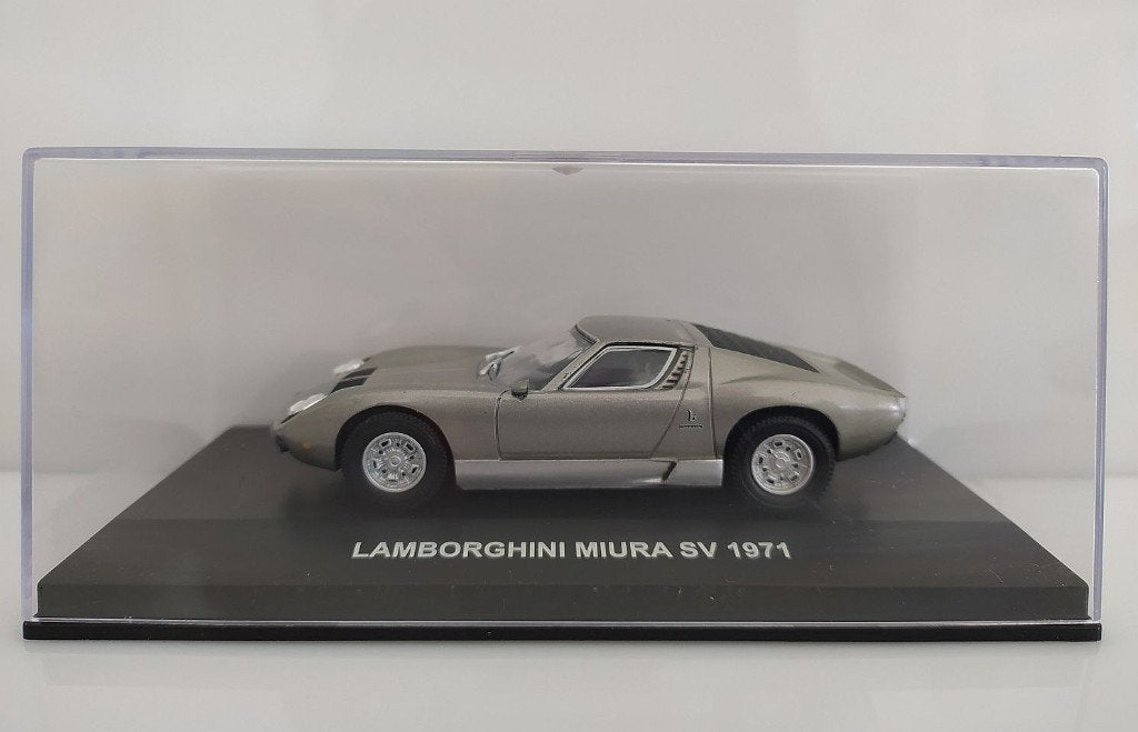 Lamborghini Miura SV 1971 1/43 1:43 zilver grijs, Ophalen of Verzenden, Zo goed als nieuw, Auto, Overige merken