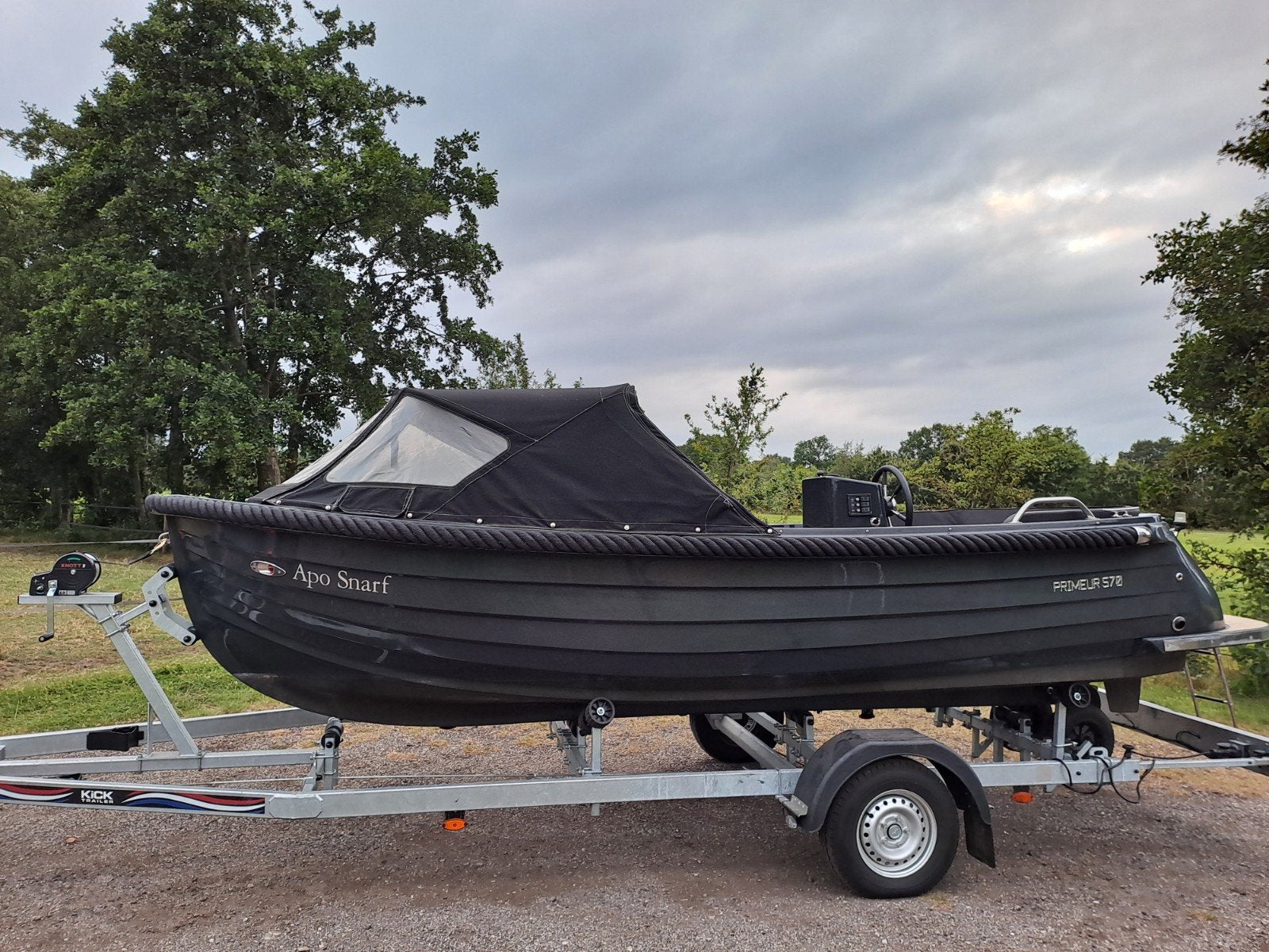 Primeur 570 tender 16 pk diesel, Watersport en Boten, Sloepen, Tender, Primeur, Bilgepomp, Buiskap, Trailer, Diesel, Polyester