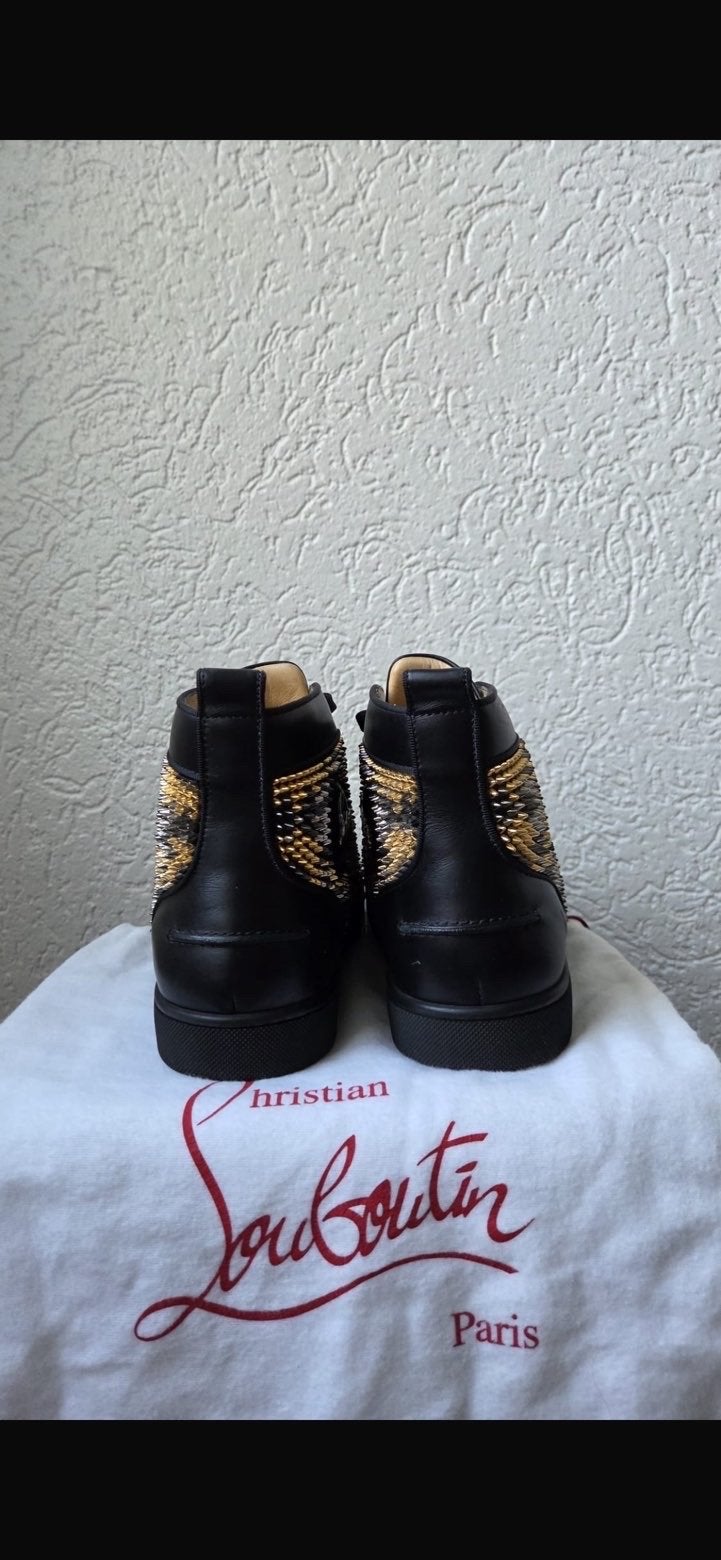 Exclusieve Christian Louboutin herenschoenen, maat 41, Ophalen of Verzenden, Zo goed als nieuw, Zwart