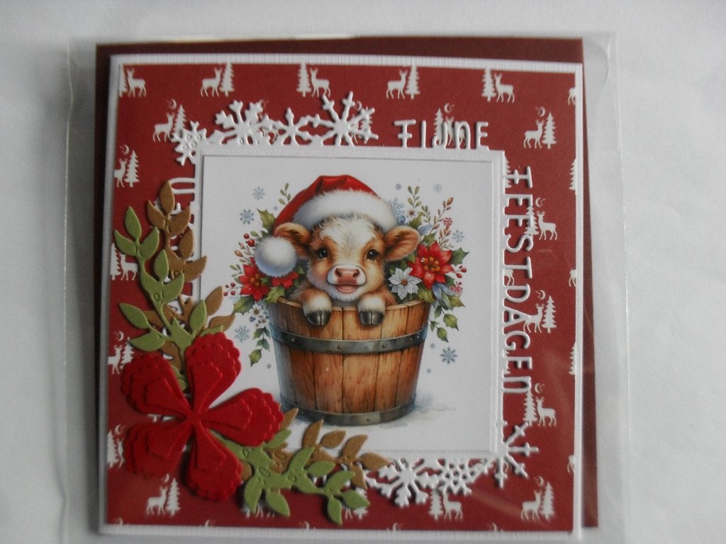 2 kerstkaart met envelop en verpakt, Ophalen of Verzenden, Nieuw, Kerst