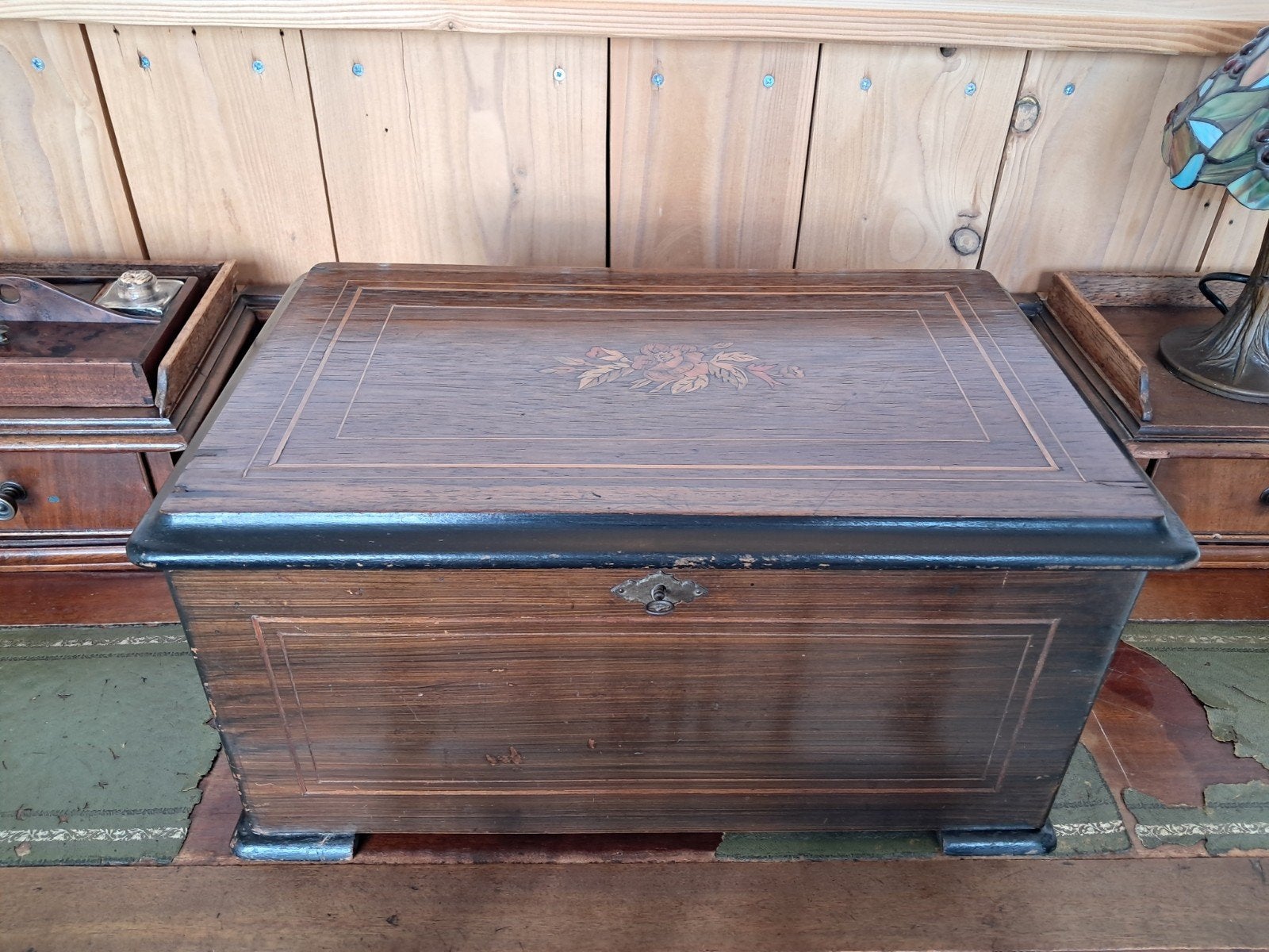 Antieke muziekdoos met bellen, Ophalen of Verzenden