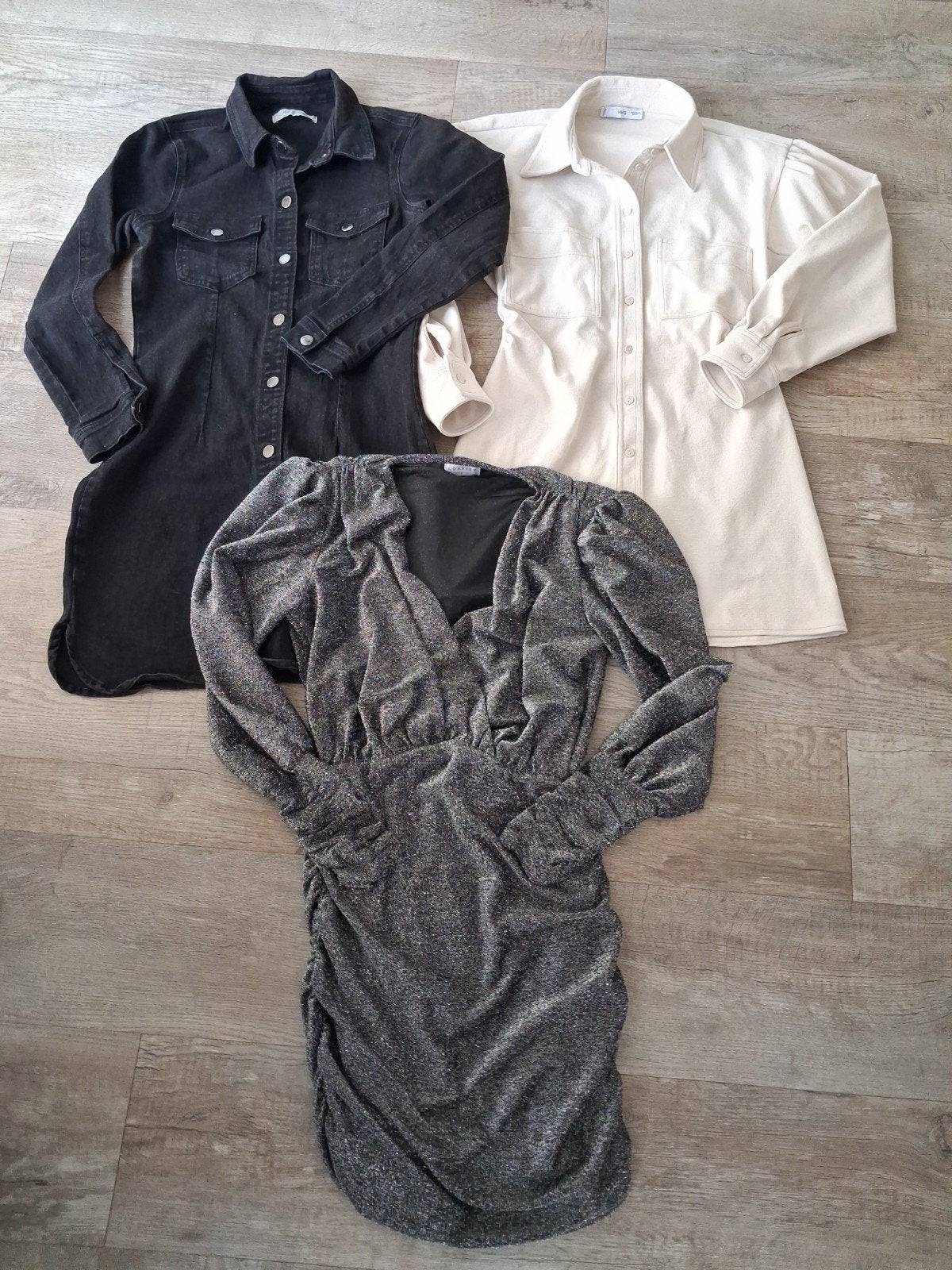 3 x Jurk maat S:loavies glitter, spijkerjurk,Mango jurk, Ophalen of Verzenden