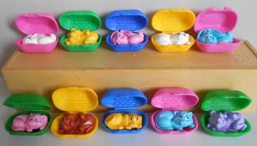 Kindersurprise Ferrero : 10 Verschillende Mandjes met dier, Verzamelen, Verrassingseieren, Ophalen, Zo goed als nieuw, Overige typen
