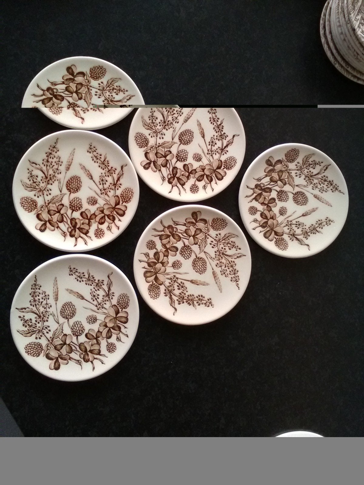 English  ironstone   6 petitfours ,4 kop en schotels  klaver, Huis en Inrichting, Ophalen of Verzenden, Zo goed als nieuw, Overige stijlen