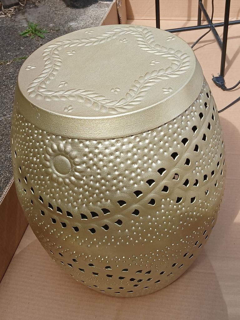 Gouden opbergton, Huis en Inrichting, Ophalen, Rond, Minder dan 50 cm, Minder dan 50 cm