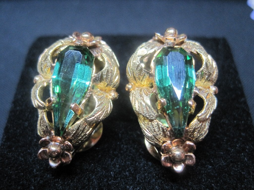 Toermalijn excellent design 14 krt gouden oorbellen ZELDZAAM, Sieraden, Tassen en Uiterlijk, Antieke sieraden, Ophalen, Goud, Oorbellen