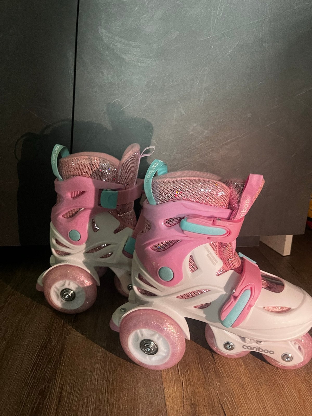 Cariboo Ballerina Inline Skates Roze/Mint Maat 26-30 Nieuw, Ophalen, Verstelbaar, Nieuw, Kinderen