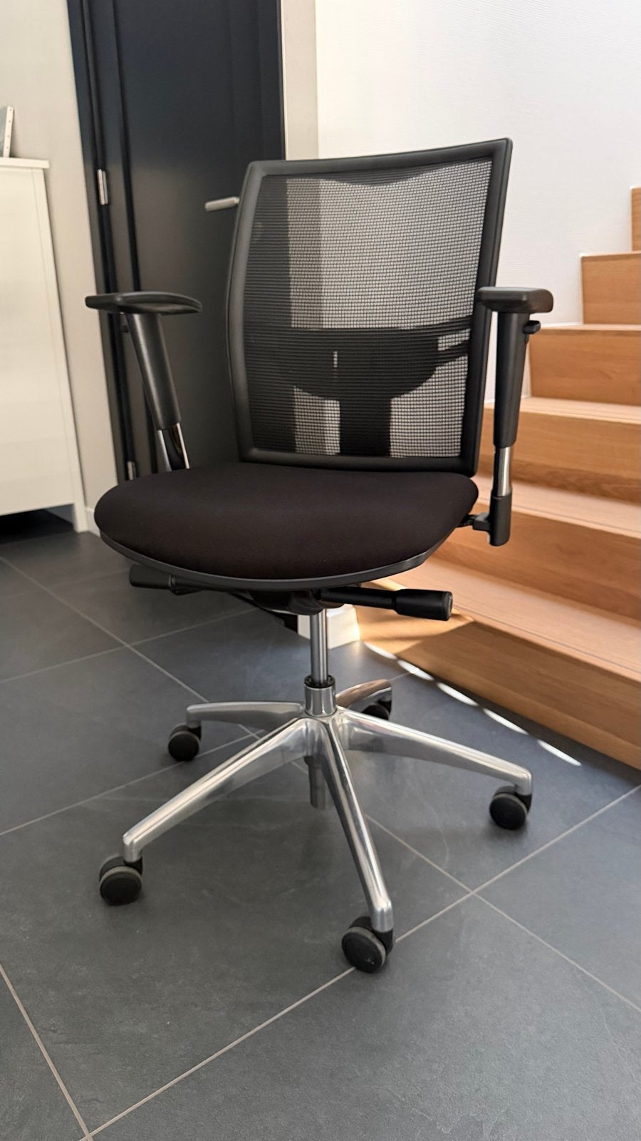 Ergonomische Bureaustoel - THORNS Bureaustoel model RHEA., Ophalen, Zwart, Zo goed als nieuw, Bureaustoel