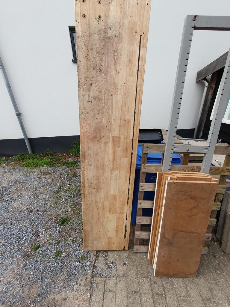 HBM Massief Houten Werkblad (4x beschikbaar), Doe-het-zelf en Verbouw, Werkbanken, Ophalen