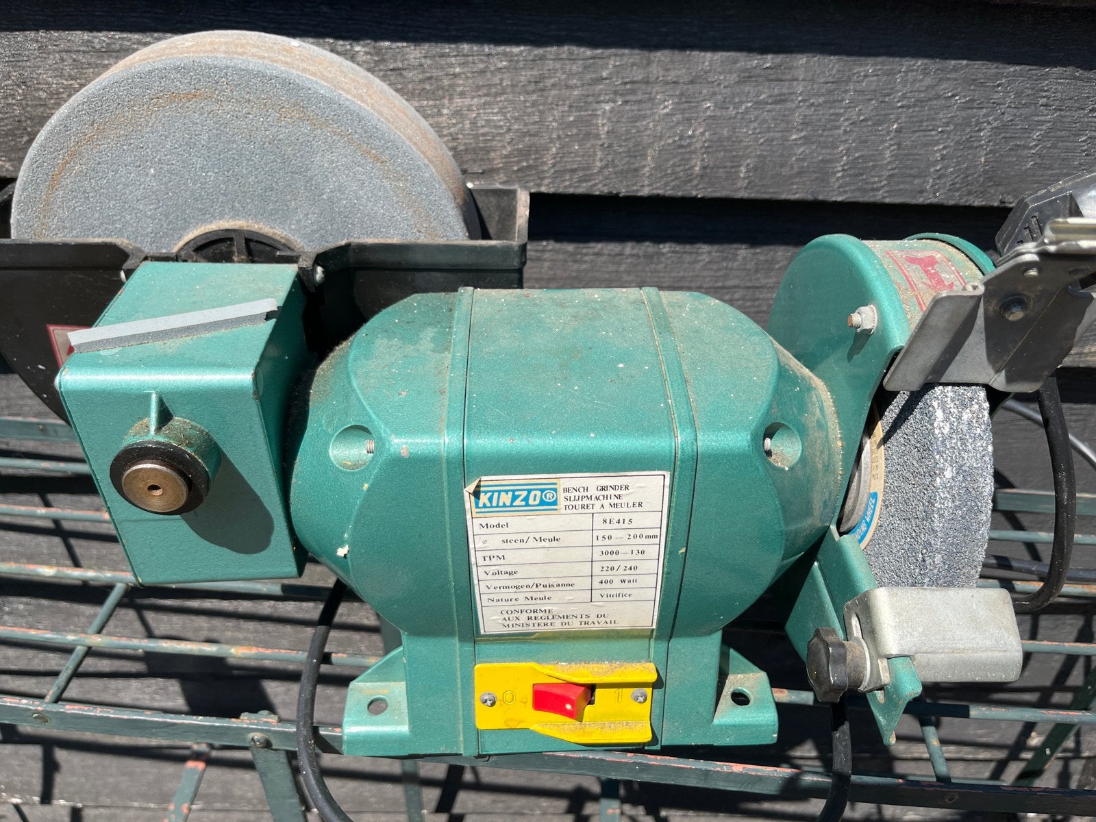 Kinzo Bankslijpmachine 400 Watt - Model 8E415, Doe-het-zelf en Verbouw, Gereedschap | Slijpmachines, Ophalen, Gebruikt, Minder dan 700 watt