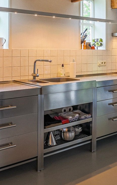 RVS Bosch Solitaire spoelgedeelte 90cm, Ophalen, Zo goed als nieuw, Overige typen