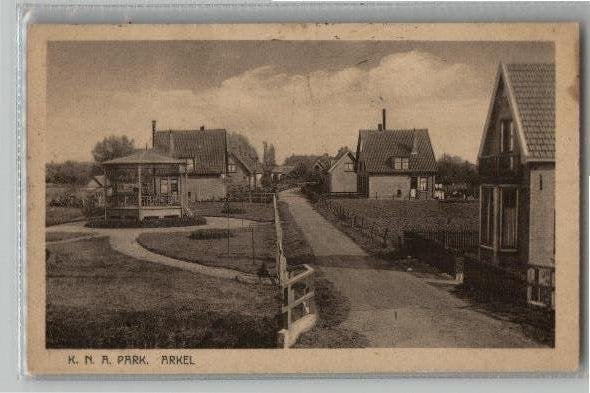 Arkel  K.N.A. Park + Muziektent st 1927, Ophalen of Verzenden, 1920 tot 1940, Gelopen, Zuid-Holland