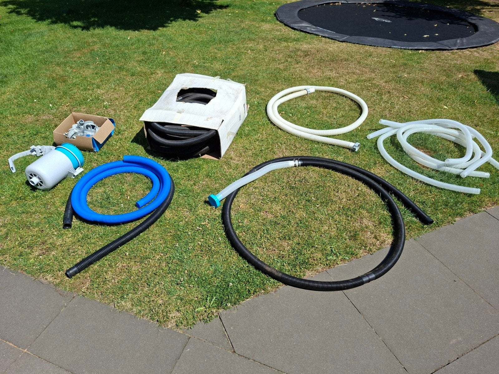 Zwembad accessoires: Skimmer, slangen en aansluitingen, Tuin en Terras, Zwembad-toebehoren, Gebruikt, Overige typen, Ophalen
