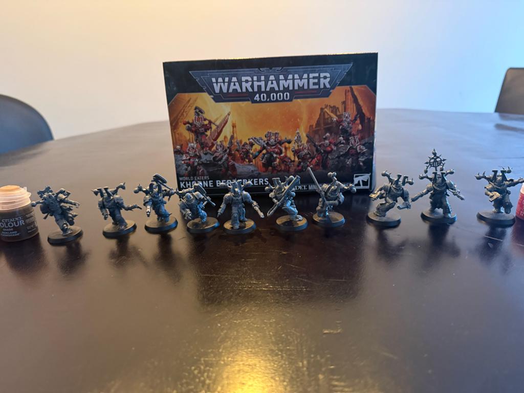 World eaters Khorne Berzekers unit, Hobby en Vrije tijd, Wargaming, Met verf, Figuurtje(s), Nieuw, Ophalen of Verzenden
