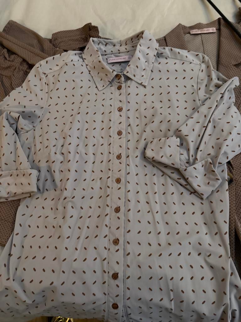 Studio Anneloes blouse maat M met print, Ophalen of Verzenden, Zo goed als nieuw, Maat 38/40 (M), Blauw