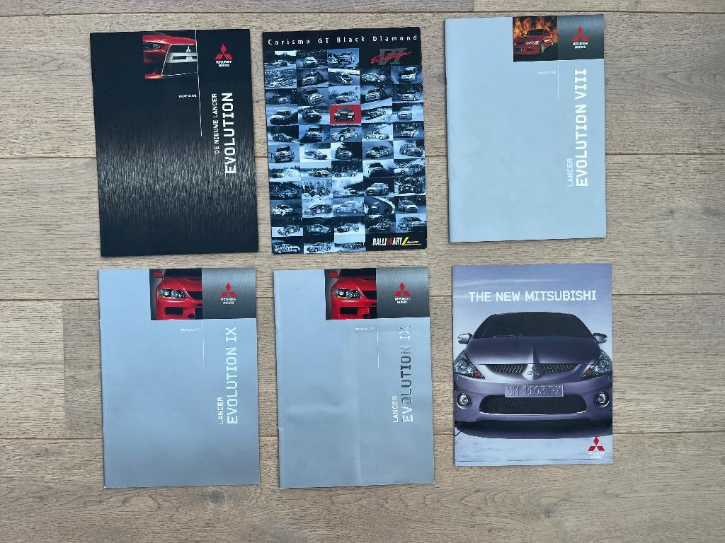MITSUBISHI LANCER EVOLUTION FOLDERS, Boeken, Auto's | Folders en Tijdschriften, Gelezen, Mitsubishi, Ophalen of Verzenden
