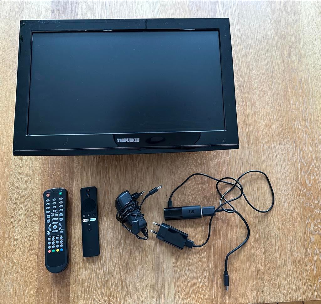 Telefunken Camper TV met muurbeugel en Xaomi dongel, 50 Hz, HD Ready (720p), 40 tot 60 cm, Ophalen