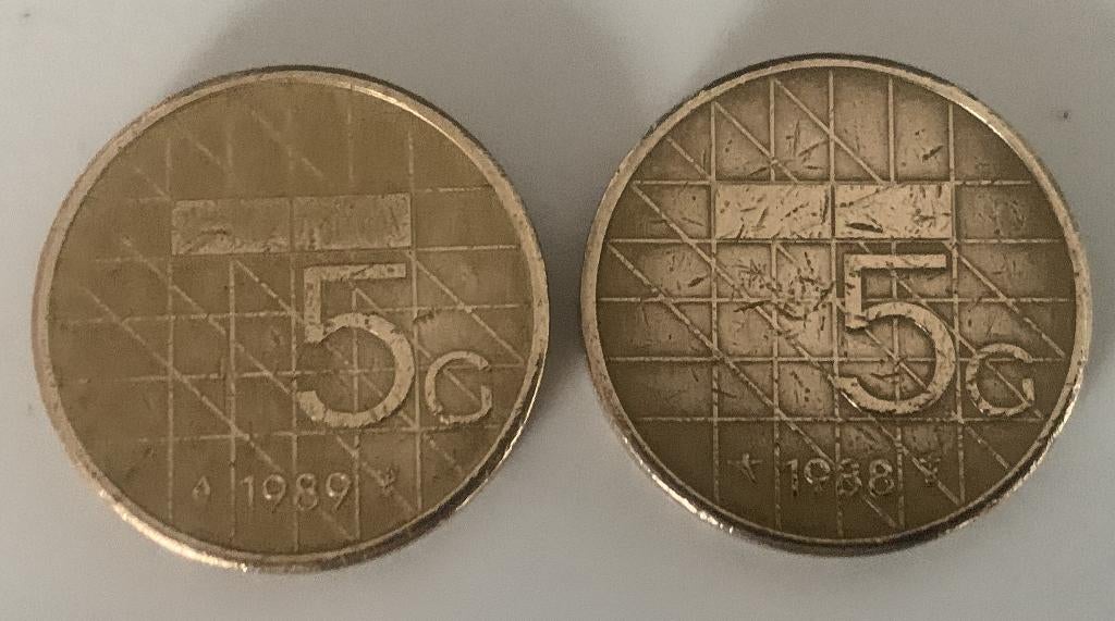 Nederlandse Munten, Ophalen of Verzenden, Koningin Beatrix, 5 gulden, Losse munt