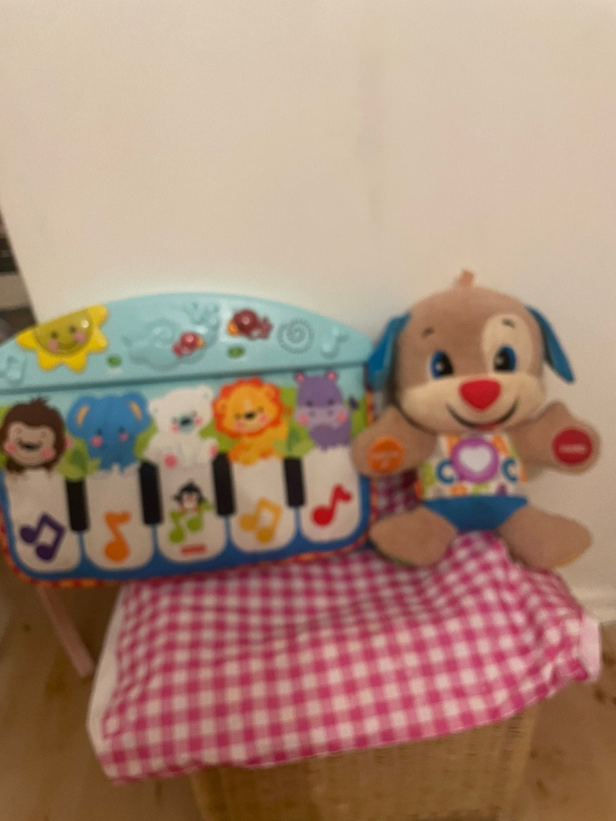 Fisher price  Speelgoed  piano en pop met geluid, Ophalen of Verzenden, Zo goed als nieuw, Speelset, Met licht
