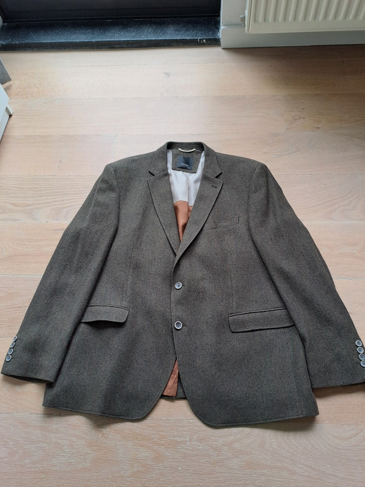 Wollen colbert van 'DIGEL', Bruin, Digel, Maat 56/58 (XL), Ophalen of Verzenden