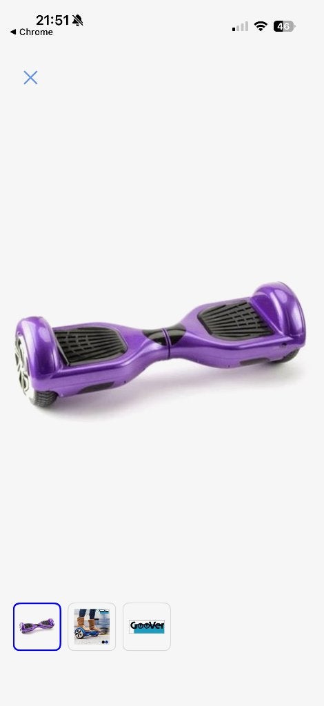 Hooverboard paars met Bluetooth speaker en lader !, Zo goed als nieuw