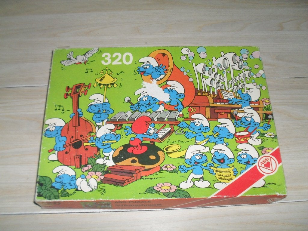 De smurfen muziek puzzle 320 stukjes, Ophalen, Minder dan 500 stukjes, Gebruikt, Legpuzzel